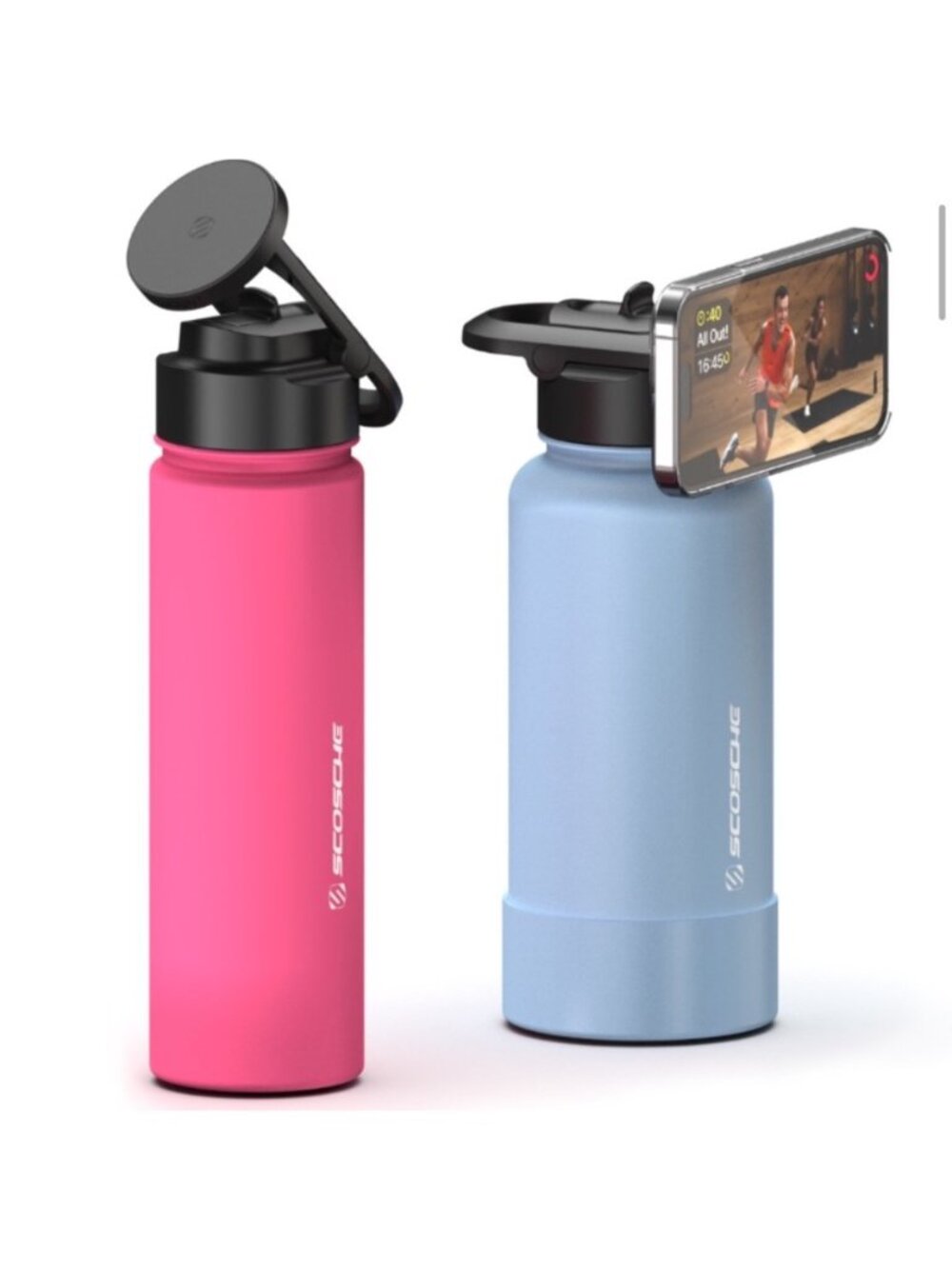 Scosche MagicMount Flask 22oz Pink Double-Walled Stainless Steel With Magnetic P